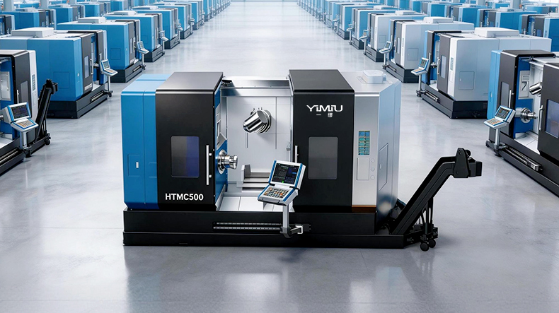 工序压缩80%！山东北一HTMC500五轴摆头车铣复合：AI双核+力矩直驱，重塑复杂零件加工极限